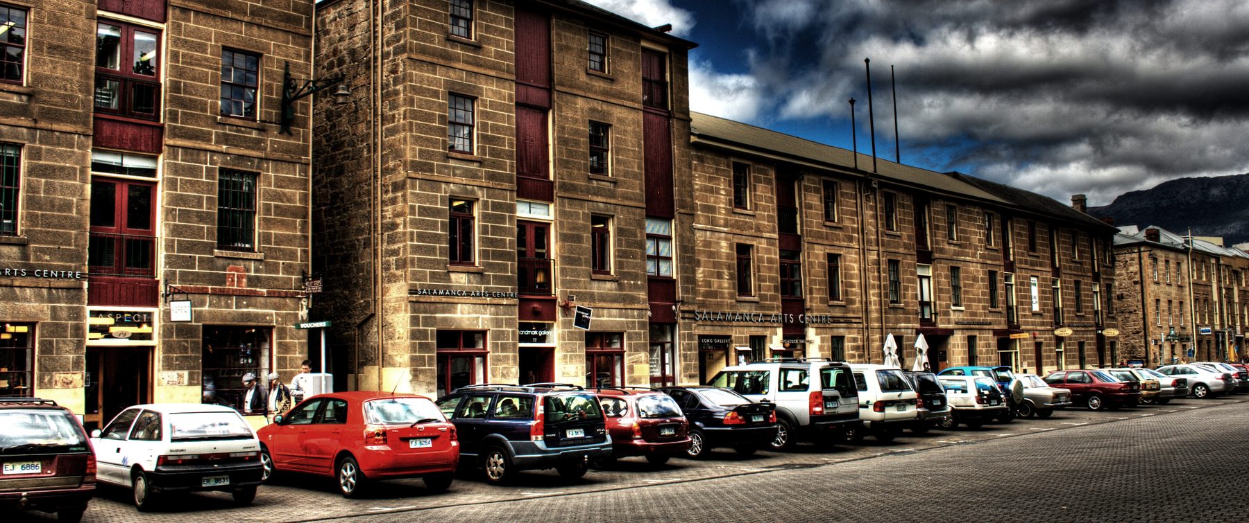 Salamanca Place in Hobart, around the corner from the Datawise office in Salamanca Square